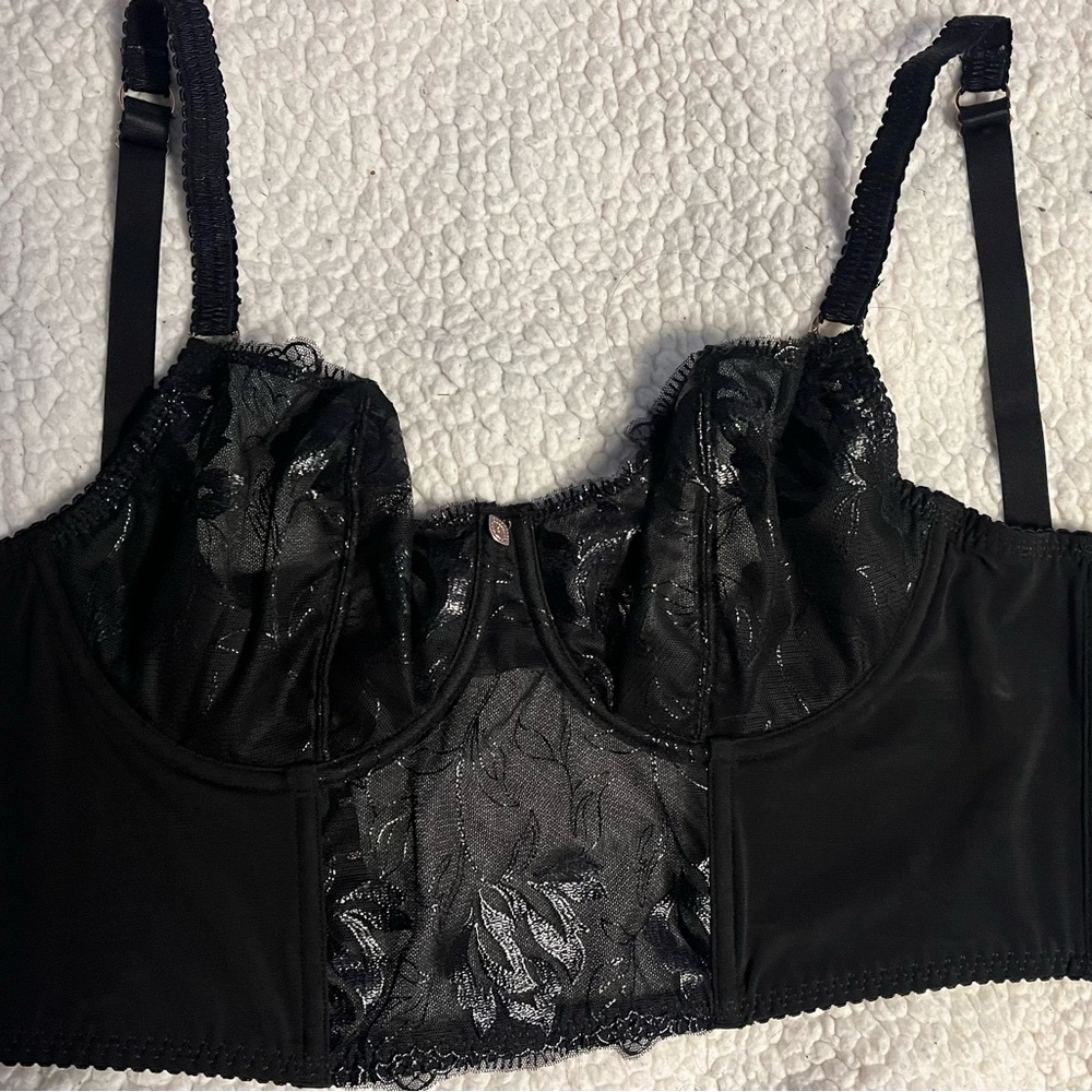Black/Grey Lacey Corset